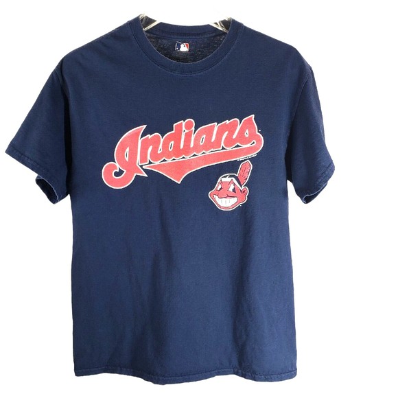 Cleveland Indians T Shirt Chief Wahoo Mens Medium Womens Large No Size Cotton - Picture 1 of 4